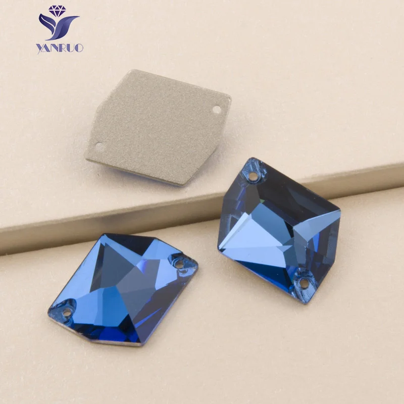 Sapphire YANRUO 3265, космические Стразы всех цветов, стеклянные кристаллы, пришитые камни, Стразы для одежды - Цвет: Sapphire