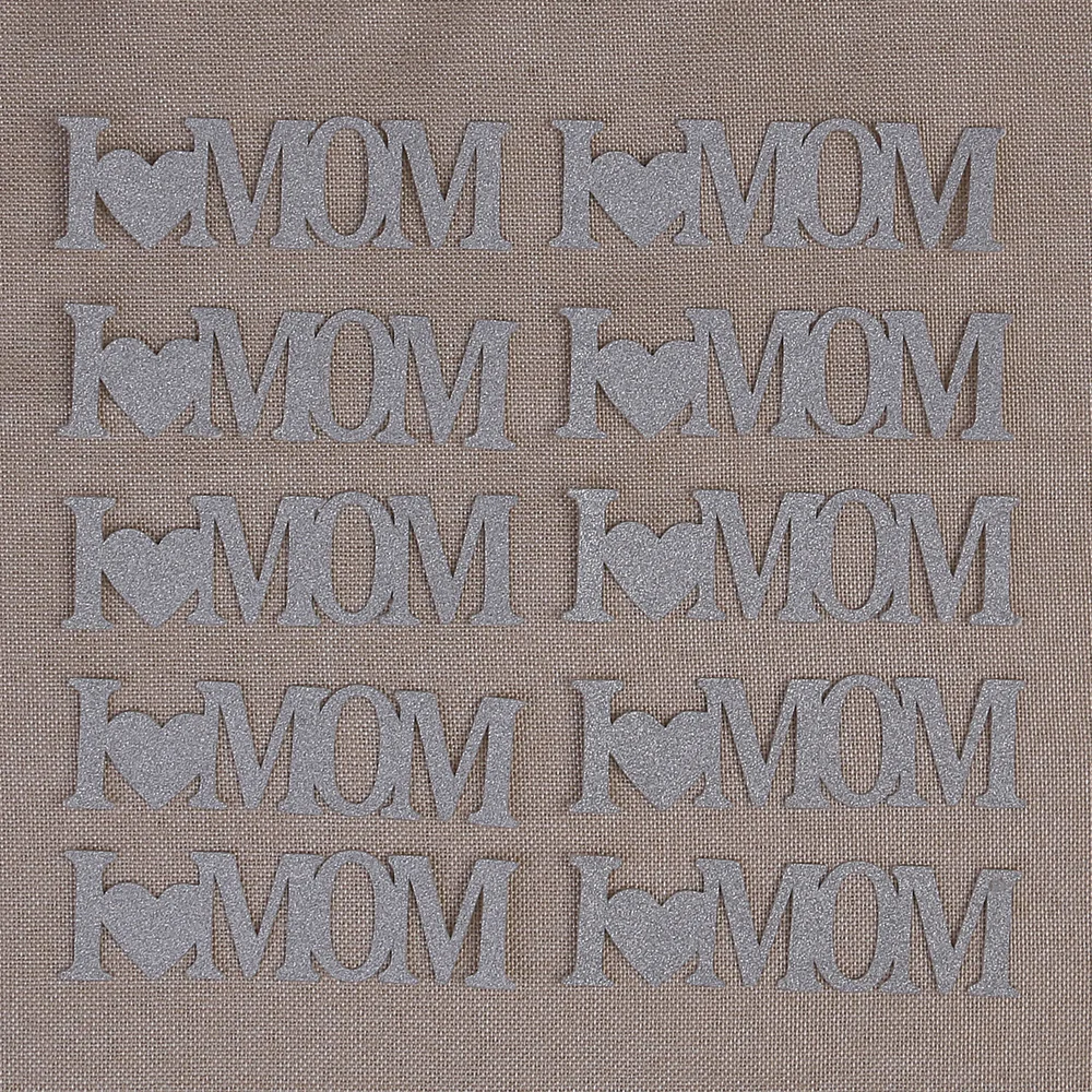 

10pcs I Love Mom Cake Topper for Wedding Cake Decorations (Gold)