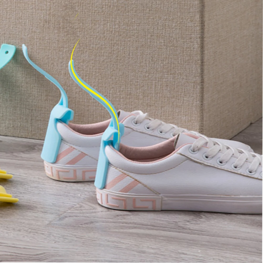 4 шт. ленивый помощник для обуви унисекс с ручкой рог легко надевается и снимается