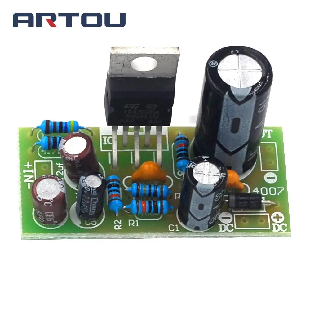 Плата электронного усилителя мощности звука TDA2030A, моно, 18 Вт, 9-24 В постоянного тока, набор для сборки