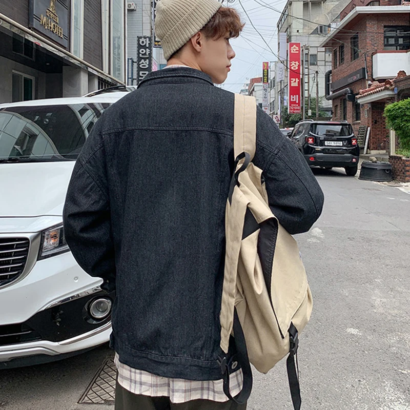 Мужские джинсовые куртки Корейская одежда мужские пальто Хип Хоп Уличная 2019