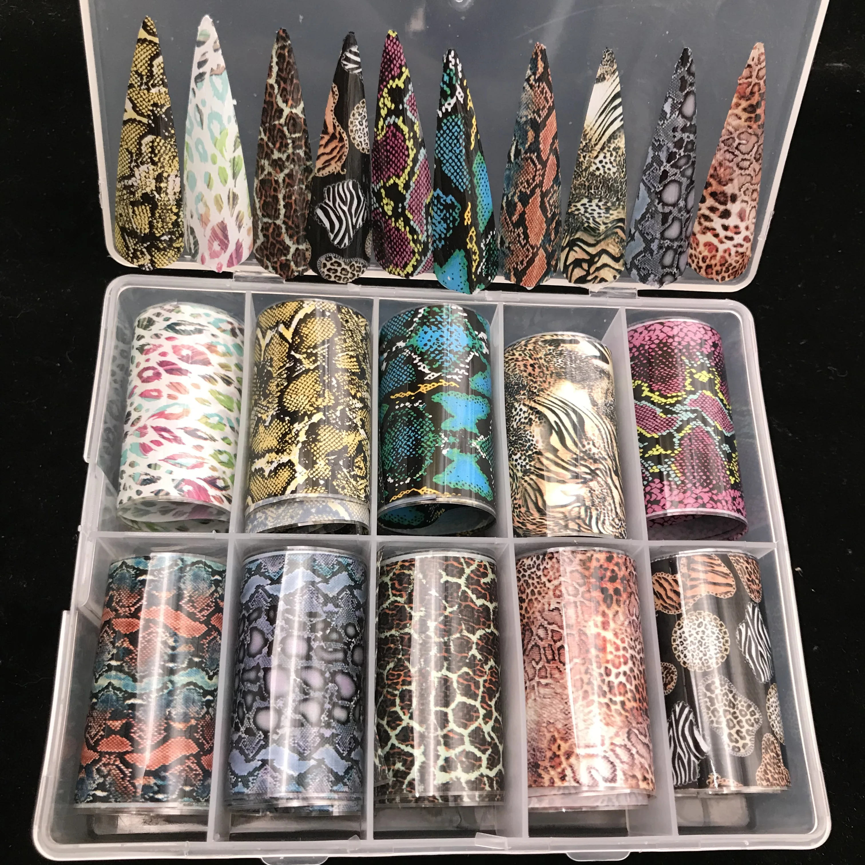 

XueQun 4*100 см розовая змея дизайнерская Фольга для ногтей