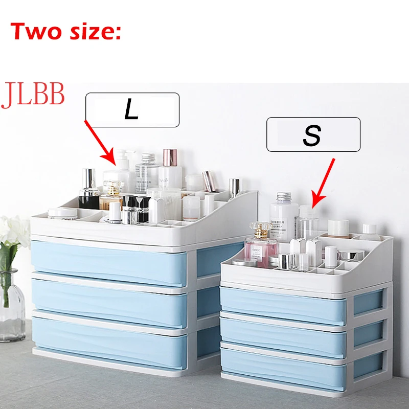 

Plastic Makeup Organizer Cosmetic Storage Organizer Holder With Drawer Make Up Storage Box Container Desktop Sundry Storage Case