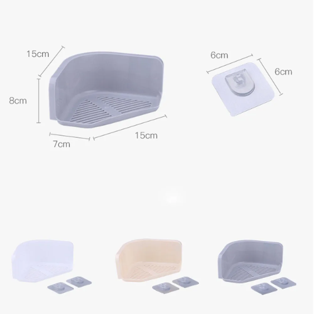 

Corner Drain Shelves Bathroom Storage Rack Bathroom Punch-Free Powerful Wall-Mounted Wash Shelf