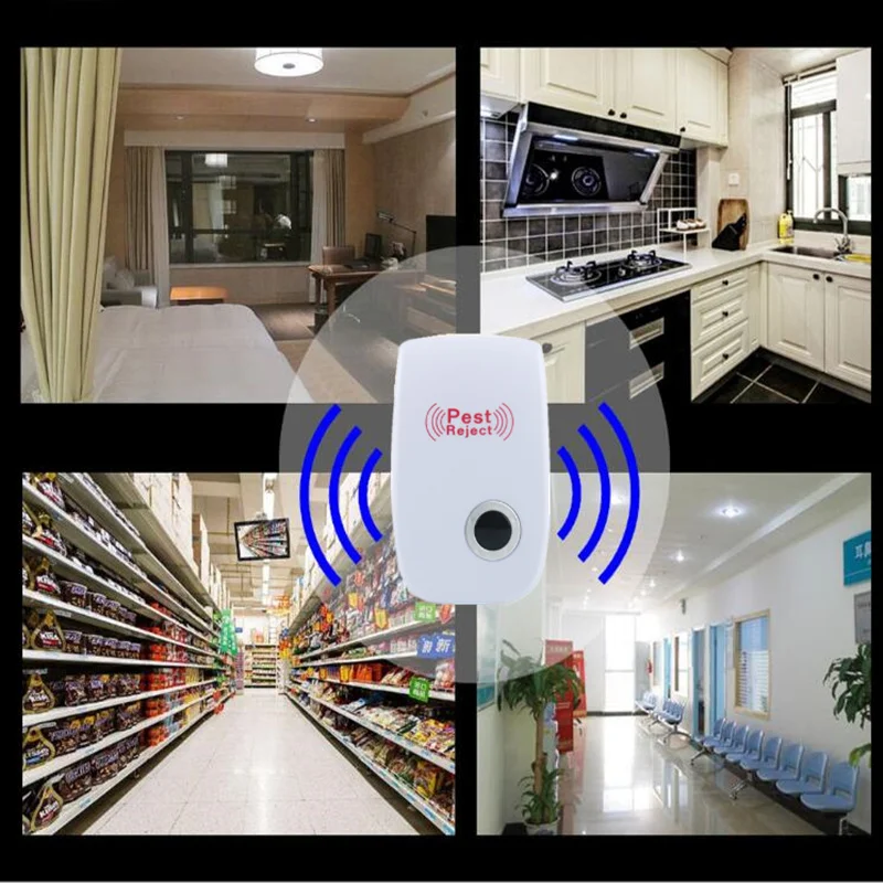 Ультразвуковой Отпугиватель вредителей вилка EU/US москитов для уничтожения