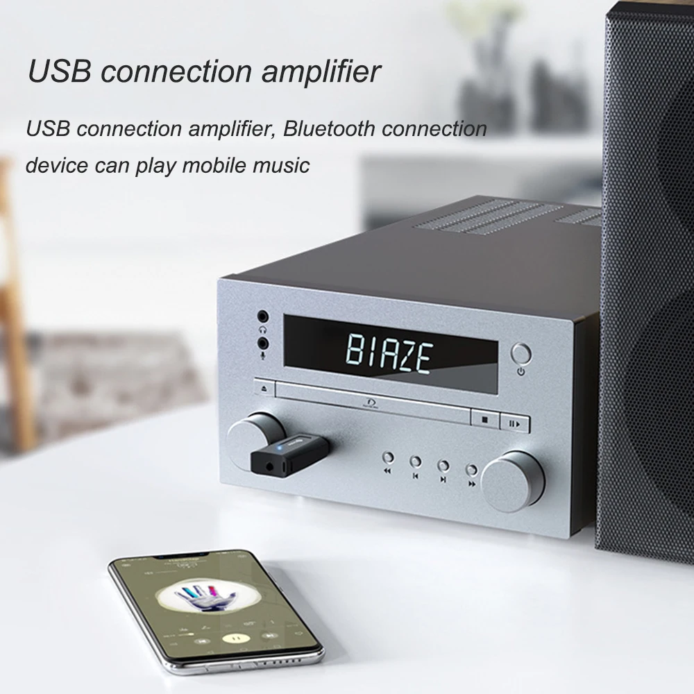 Bluetooth 5 0 приемник 3 мм адаптер Бесплатный привод USB беспроводной для автомобиля ТВ
