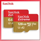 Карта памяти Micro SD SanDisk Extreme, UHS-I U3, V30, A2, 4K, 128 ГБ, 256 ГБ, 400 гб, TFSD-карта класса 10, SDHC, SDXC