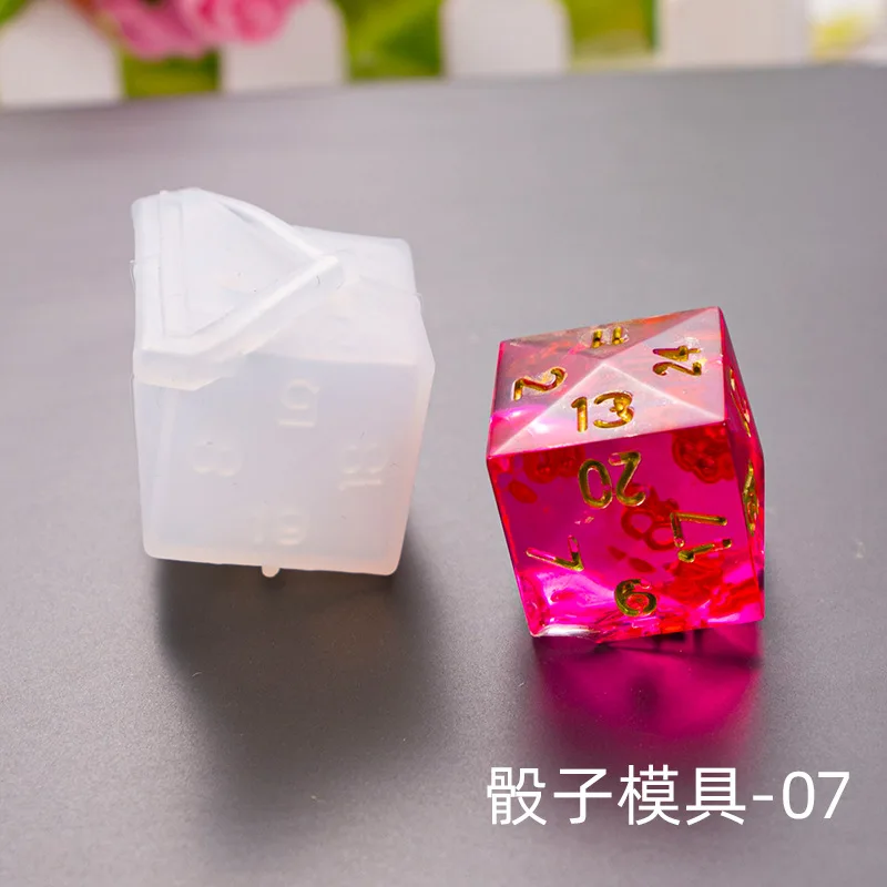 1 шт. DIY 3D игральные кости серии ювелирных изделий инструменты номер геймер Инструменты Силиконовые УФ смолы ювелирные изделия формы - Цвет: Type 7