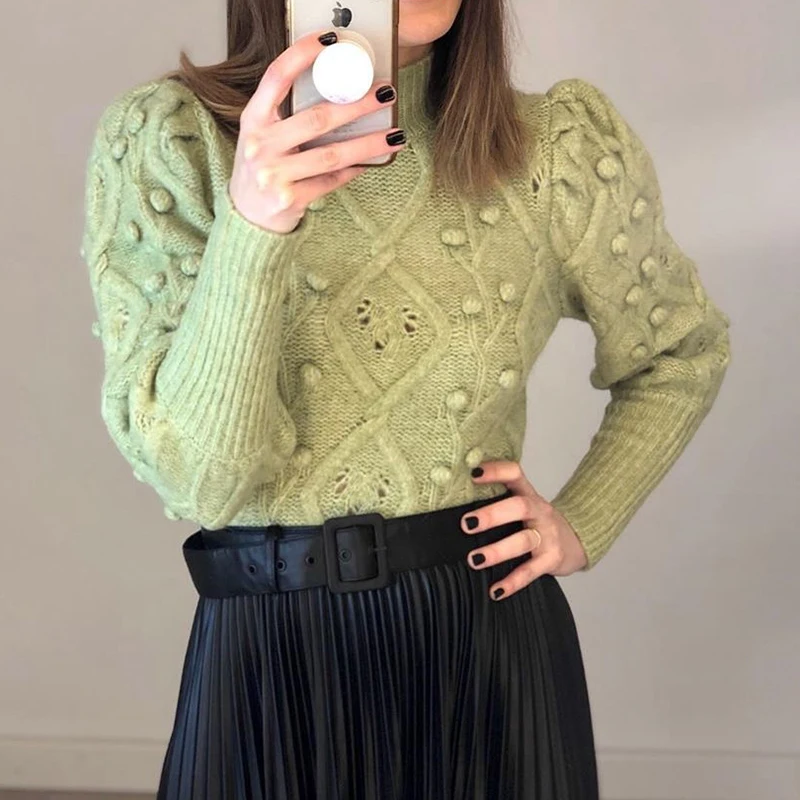 Свитер Женский вязаный короткий цвет белый в винтажном стиле 2021 | Женская одежда