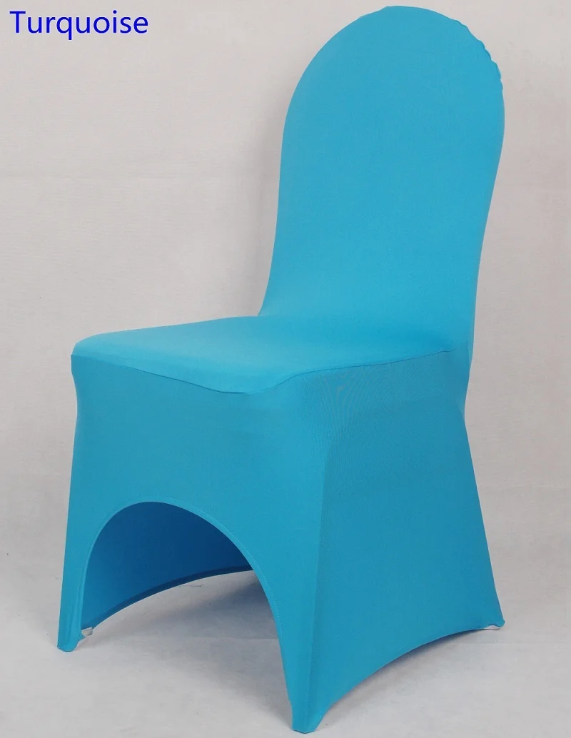 TURQUOISE 24 цвета чехлы на стулья из спандекса чехлы на стулья из Китая универсальные чехлы на стулья из лайкры для обеденного стула кухонные моющиеся толстые - Цвет: TURQUOISE