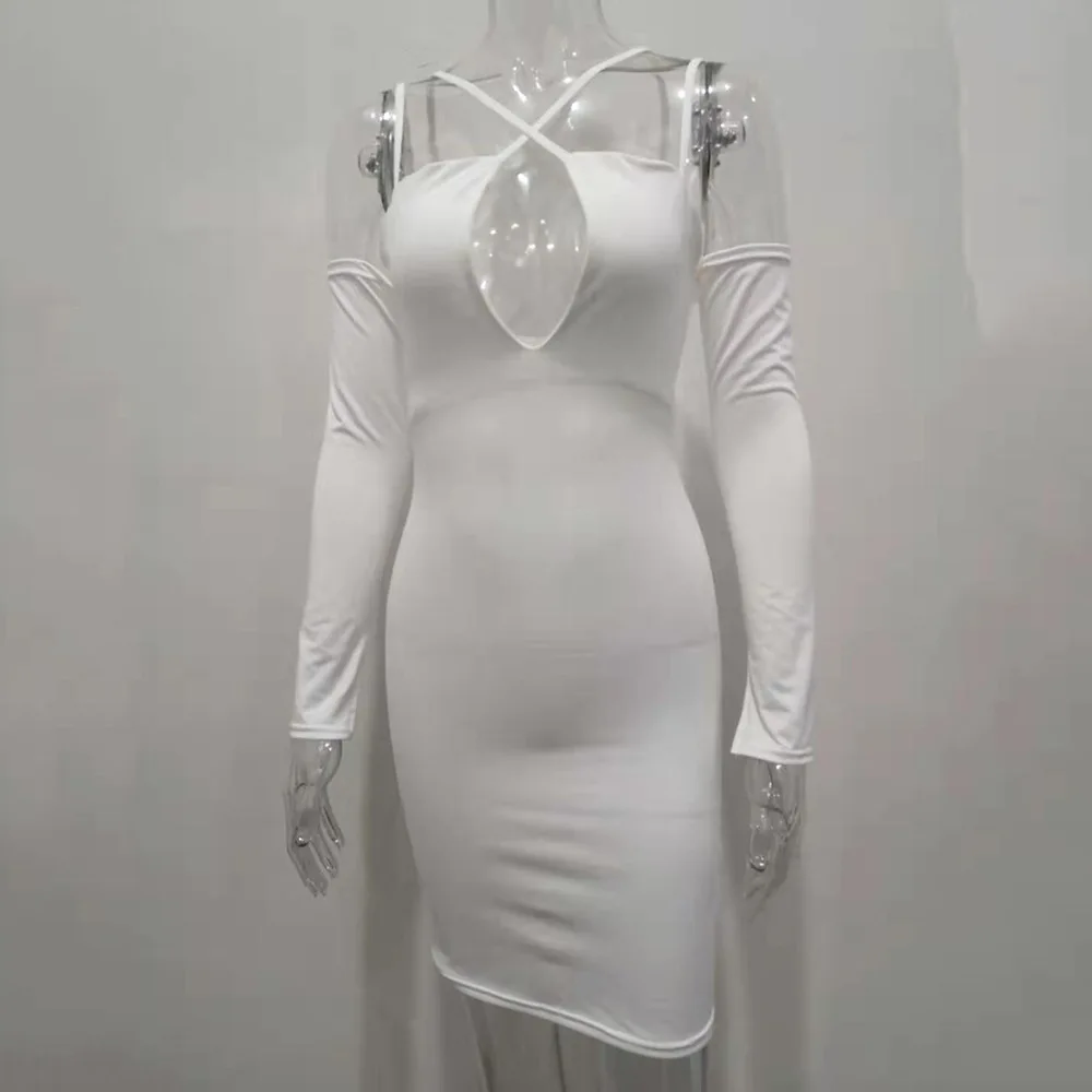 

XUXI Women, Sleeveless, Sexy, Dress, Strappy, Long Sleeve, Suspenders, Cotton, Kniting, Mini Dresses, Summer 2021