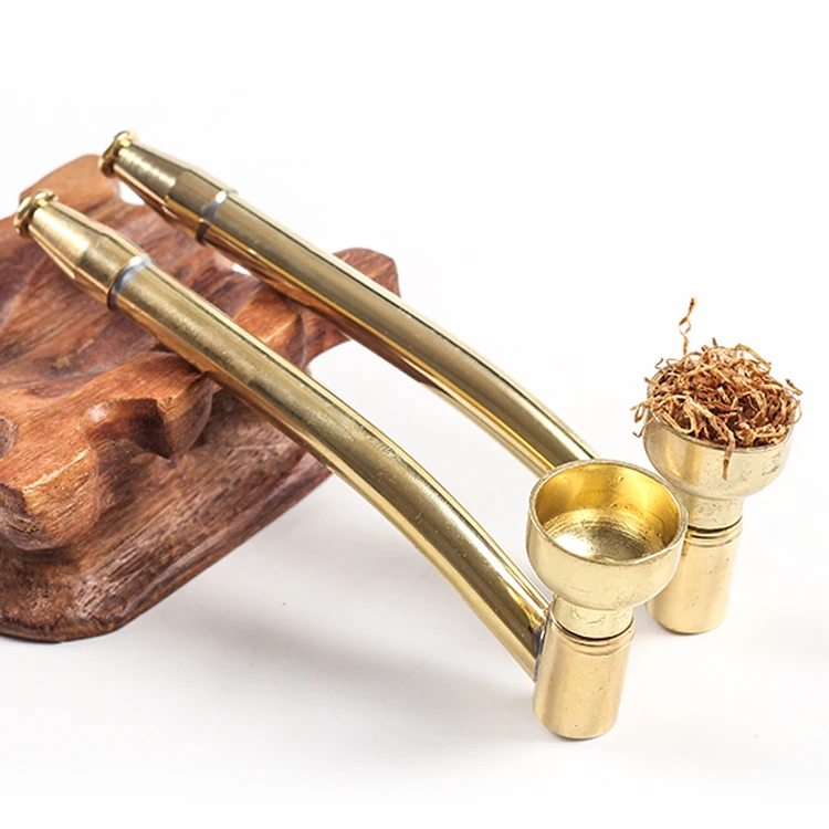 Новинка 1 шт. винтажные дымовые металлические медные W трубки портативные