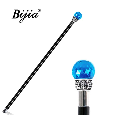 Silver blue crystal BIJIA джентльмен трость domineering ручка в виде животного скипетр креативный подарок civilized трость - Цвет: Silver blue crystal