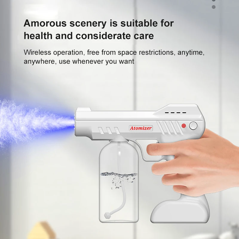Новинка 800 мл Беспроводной паровой нанораспылитель синего света дезинфекционный