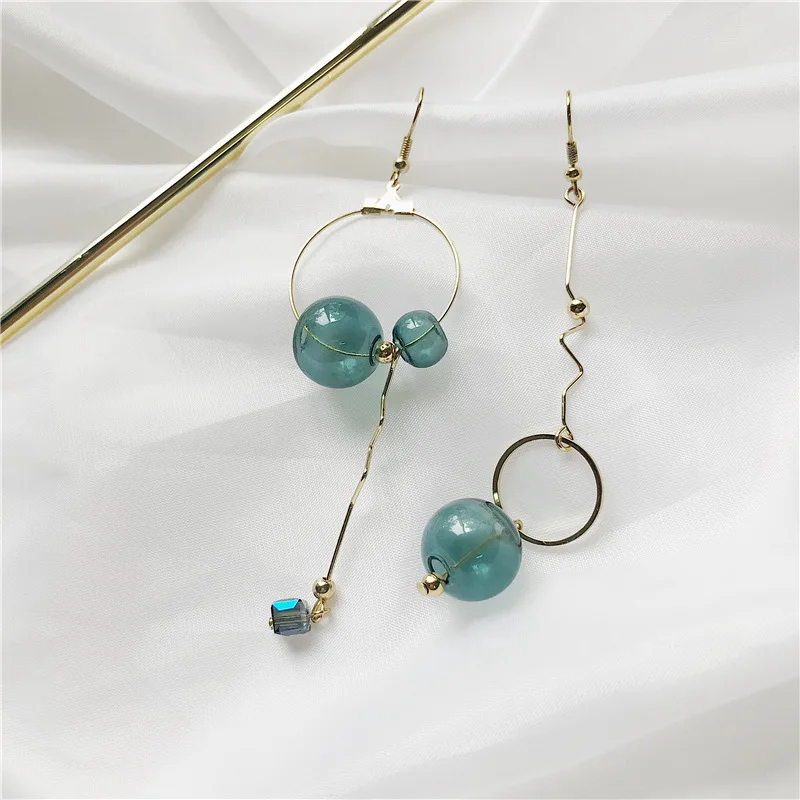 Женские винтажные серьги-подвески Асимметричные Длинные серьги золотого цвета с