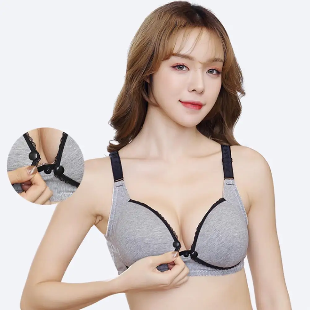 

Kawaii Front button breastfeeding bra, sleep gather sports women underwear bra nursing women's clothes pregnant