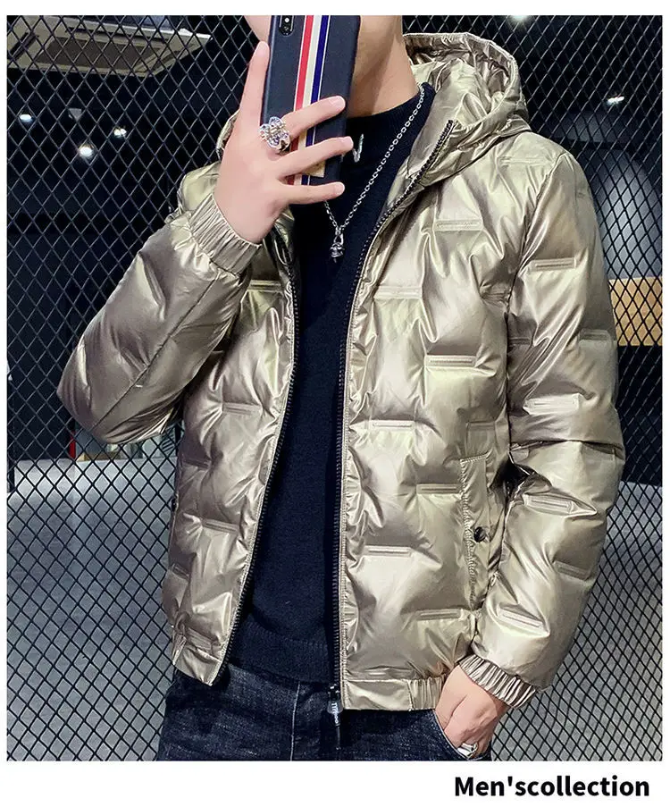 

2021 Winter MenJacket White Duck Down Coat 5XL Size New Lightweight Short Student Clothing