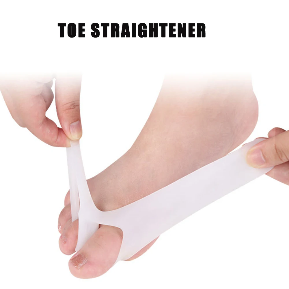 

1 Pair Silicone Gel Foot Fingers Two Hole Toe Foot Hallux Bunion Adjuster Toes Correctors Foot Care Pedicure Device Bunion