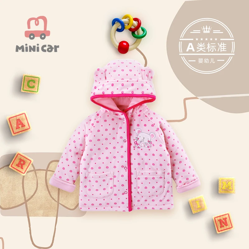 

Baby jacket baby cotton jacket winter warm out wear newborn Hooded Jacket