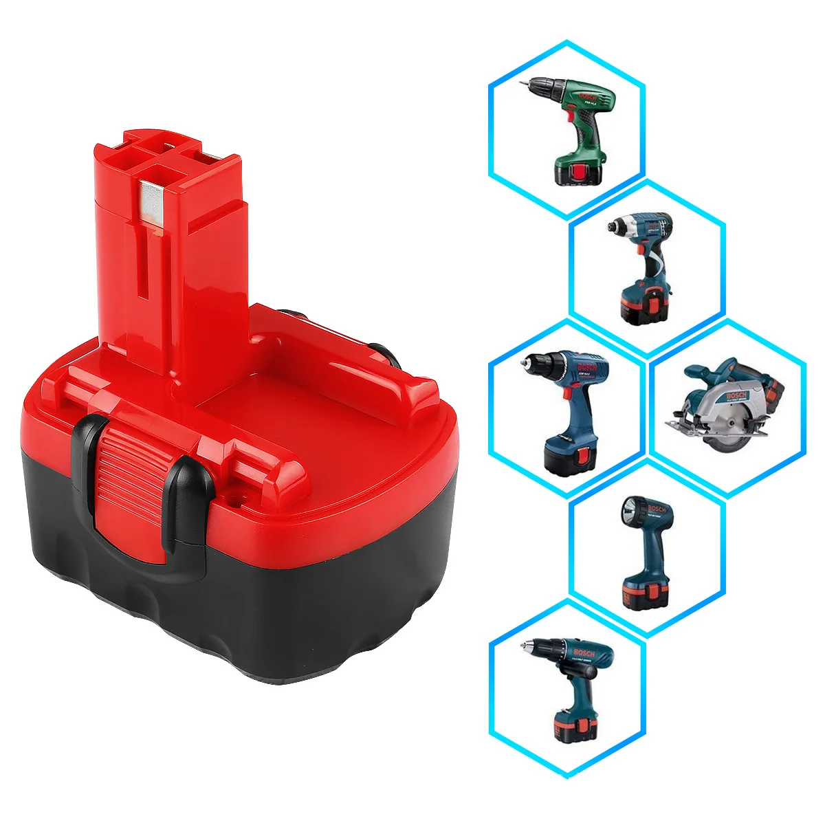 

High Quality 14.4V 2000mAh Nickel Battery Rechargeable Hand Drill Electric Power tool for BOSCH BOS14.4V