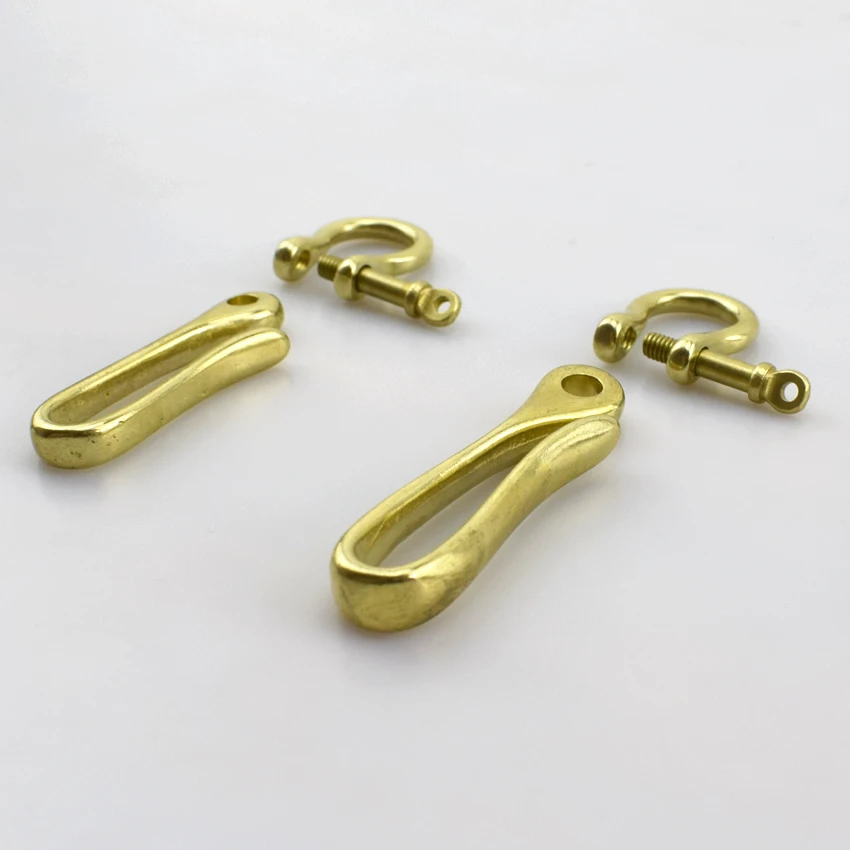 2 шт. латунь U Форма сумка пряжки Сережка D кольцо в виде застежки для логотипы