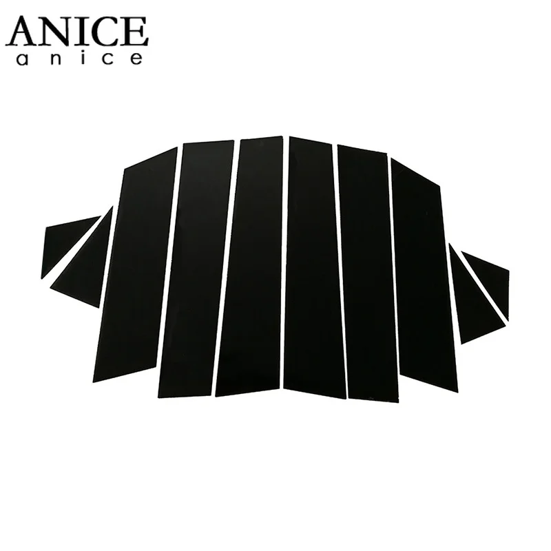 10 шт. блестящие черные зеркальные эффекты окошко центральный столб обшивка