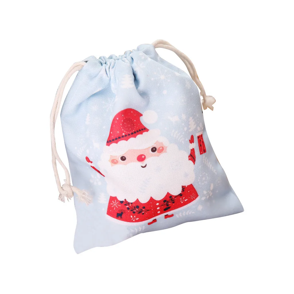 Рождественский Подарочный пакет сумка для конфет с принтом детская одежда