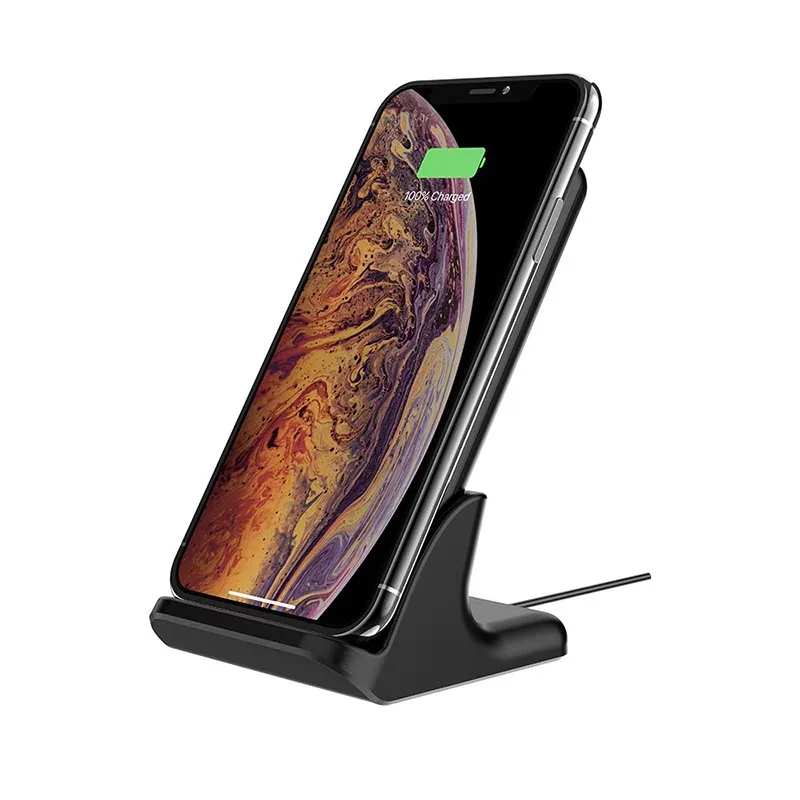qi wireless charger 10000mah power bank for iphone 11 pro max xs x samsung portable external wireless powerbank with phone stand free global shipping