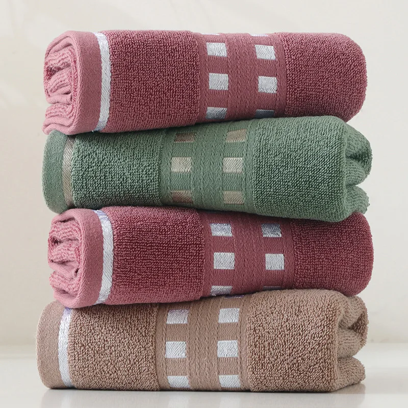 

Dark Red Brown Green Terry Face Towel Household Hair Towel Or Hand Towel
