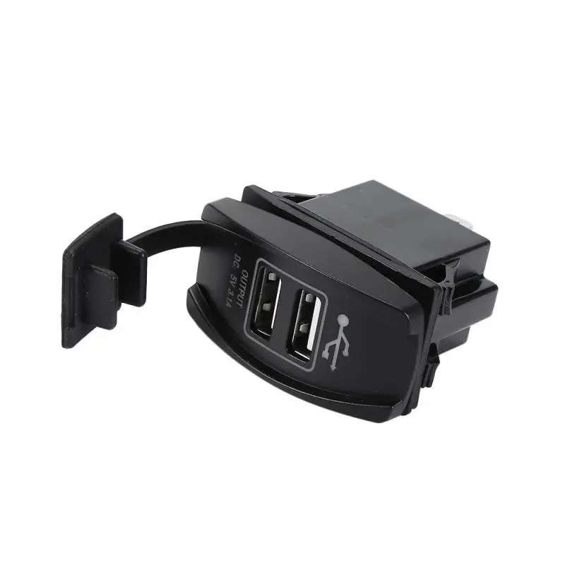 Универсальное автомобильное зарядное устройство 3.1A с двумя USB-портами, адаптер питания влагозащищенный 12V с светодиодным дисплеем для мобильных телефонов Xiaomi Huawei on.
