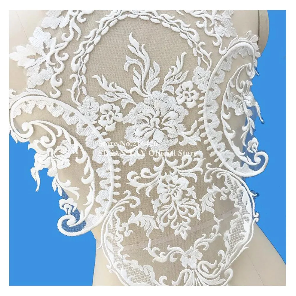 2 шт./лот x Новый Кремовый/слоновой кости/нежно-белый большой цветок из полиэстера