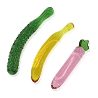 exvoid fruit crystal butt plug sex toys for women men g spot massager adult products anal plug glass dildo banana cucumber
