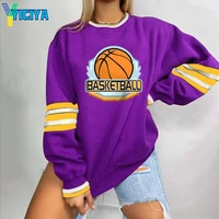 yiciya 2021 sweater womens loose trendy top couple basketball bottoming shirt coat oversized t shirt y2k female met crop top