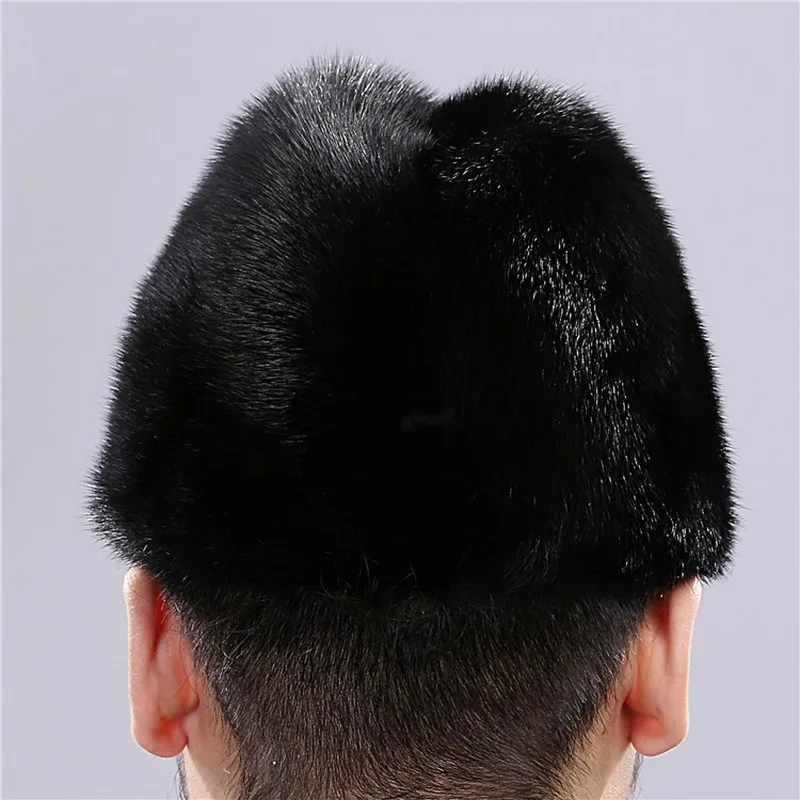 New Mink Gentleman Hat President Hat Full Mink Grass Master Hat Warm Fur 2020 Fxfurs Fashion Winter Men Adult Solid Casual