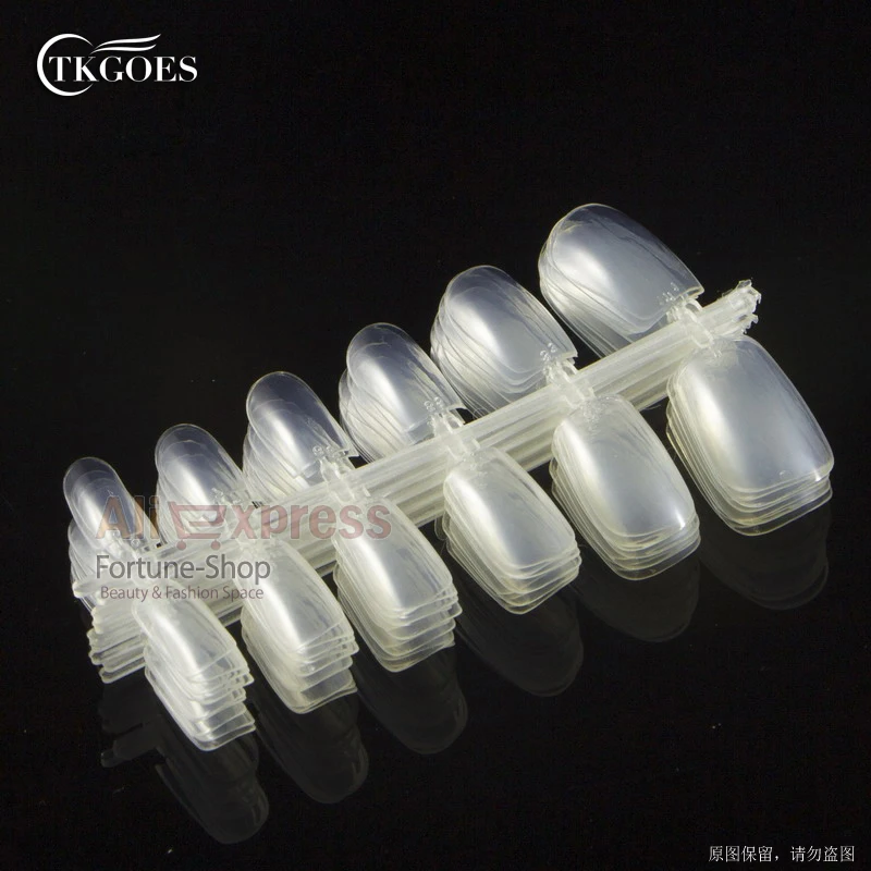 120 шт. в упаковке прозрачные квадратные накладные ногти с полным покрытием 10