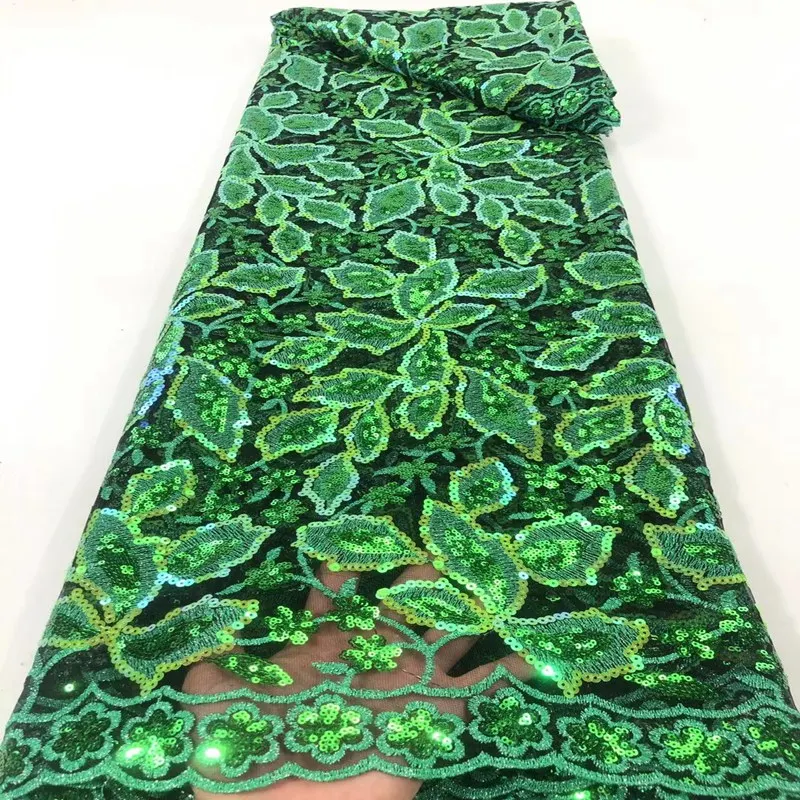 

Французский Тюль сетчатые кружева с блестками ткани с вышивкой африканская кружевная ткань для свадебного шитья элегантное нигерийское LaceTS9350