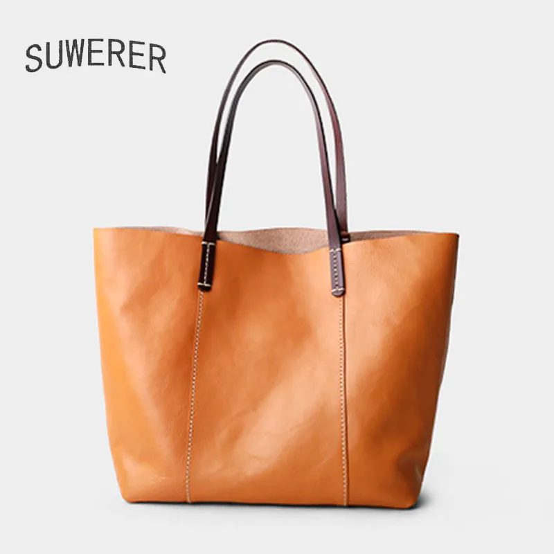 

Сумки из натуральной кожи, новинка 2021, сумка-тоут из воловьей кожи растительного дубления, модная дизайнерская вместительная сумка через пл...