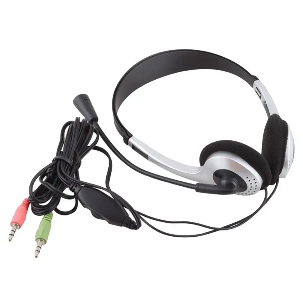 

Head Mounted Wired Earphone Headphone VOIP Headset Comfortable to Wear with Microphone for PC Computer Laptop