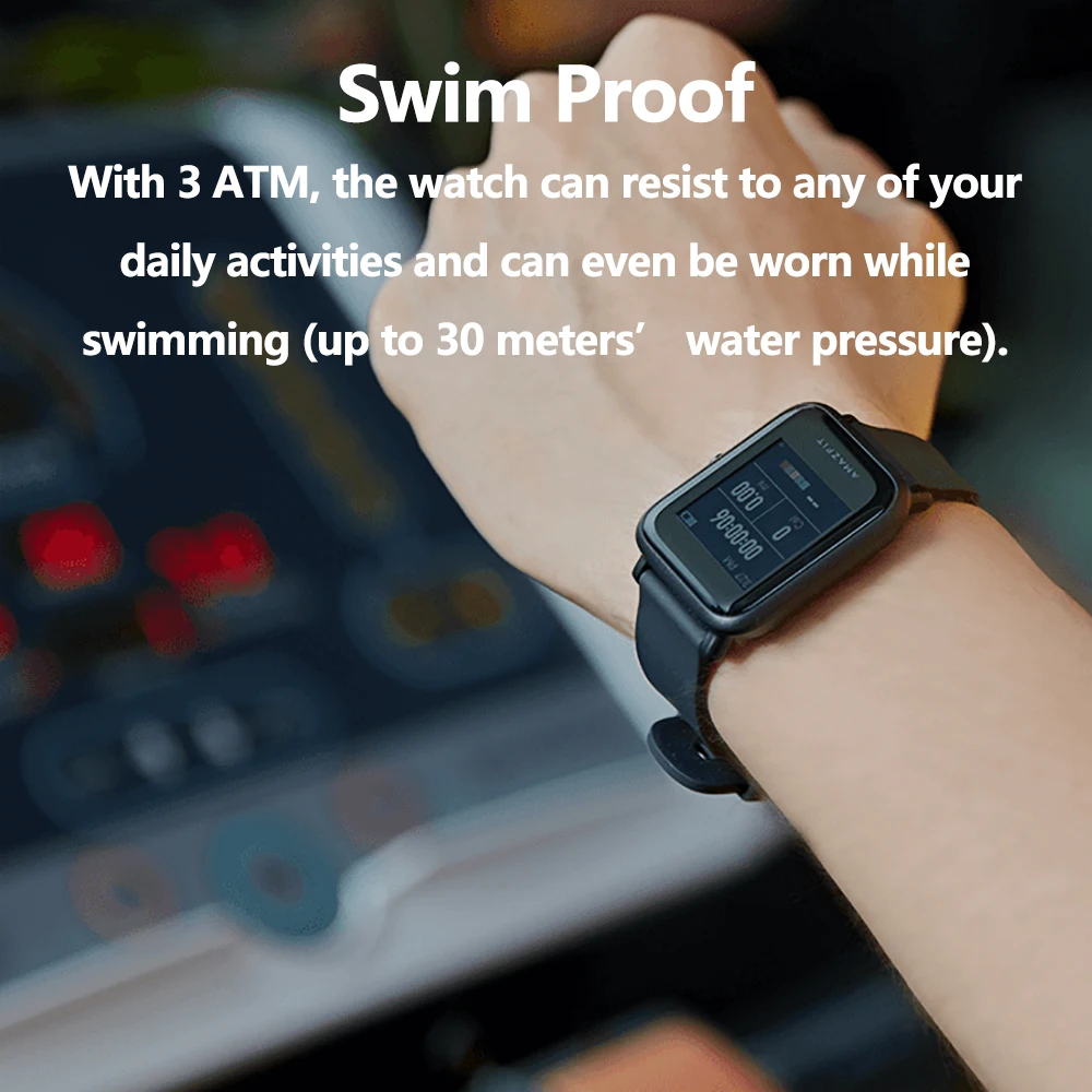 Глобальная версия Amazfit Bip Lite умные часы легкие водонепроницаемые 3ATM Smartwatch с 45