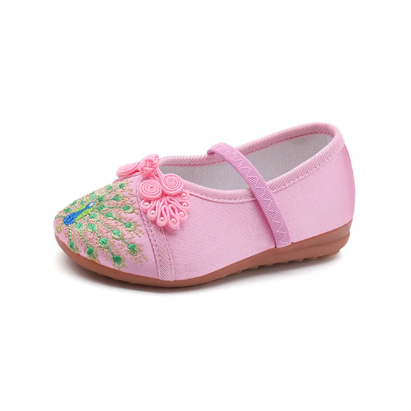 

Toddler Girls Shoes Children's Embroidered Cloth Shoes Ethnic High-quality Dance Shoes Chinese Hanfu Accessories Shoes