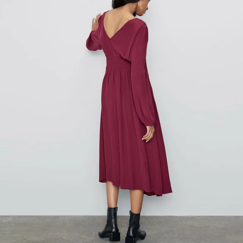 Женское длинное платье с открытой спиной однотонное элегантное праздвечерние