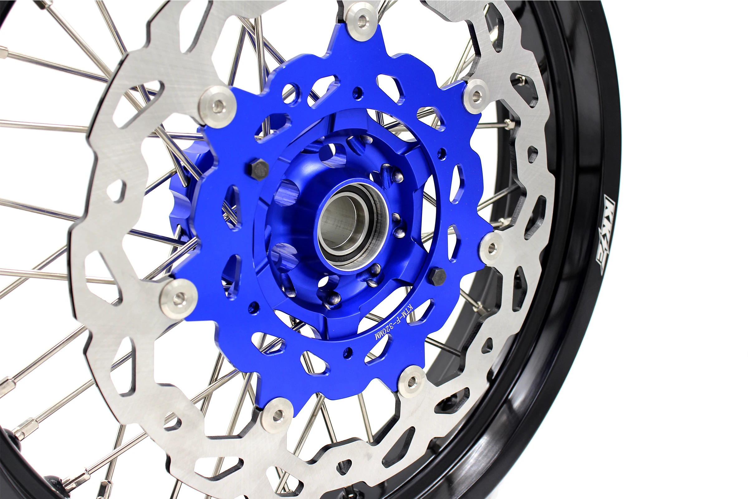 KKE 3.5/4.25 Complete Spoked Wheels Rims Set For KTM EXC SXF SX XCW XC 125-530CC 2003-2021 Blue Hub Rear 220MM Disc | Автомобили и