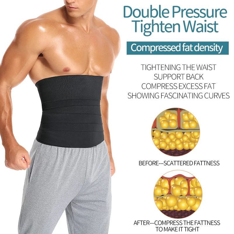 Mens Waist Trainer Male Abdomen Reducer Snatch Me Up Bandage Wrap Slimming Belt Body Shaper Trimmer Corset Belly Shapewear | Мужская