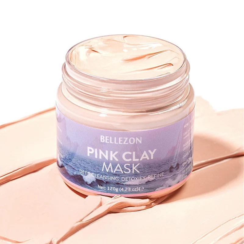 

120g Female Pink Clay Mask Nourishing Whitening Anti-wrinkle Pore Cleaner Masks Washing Face Mud Mask