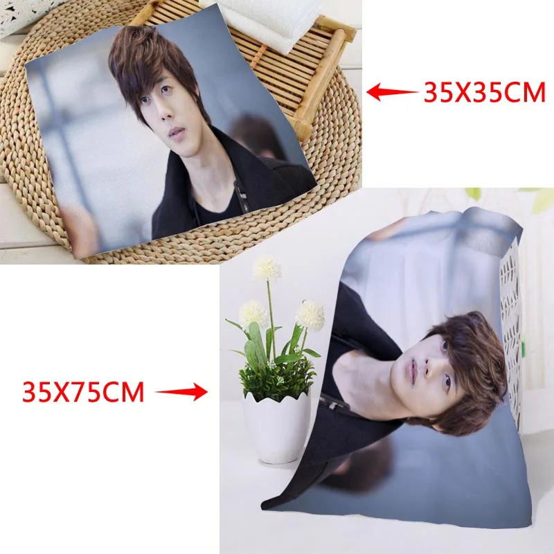 Полотенца 35x35 см 35x75 под заказ квадратные полотенца с принтом KPOP Kim Hyun Joong