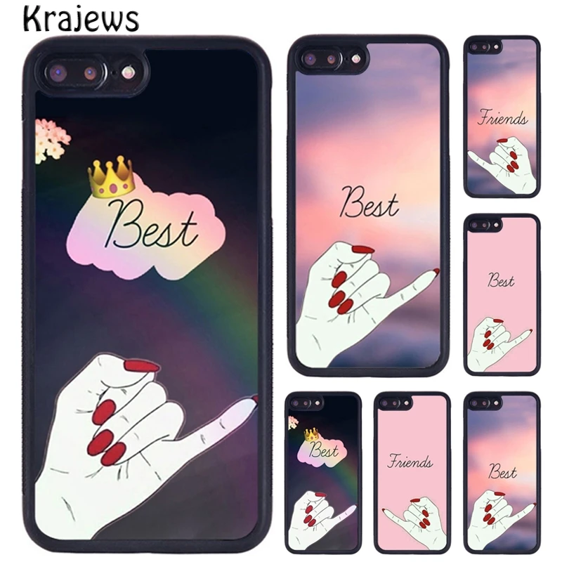 Чехол для телефона с надписью Best Friend Girl iPhone X XR XS 11 12 Pro MAX 5 6 6S 7 8 Plus Samsung S7edge S8 S9 S10 |