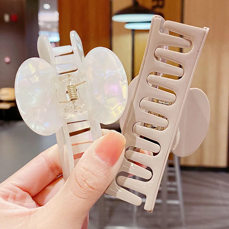 

New Women Elegant Acetate Geometric Hair Claws Lady Long Hair Holder Sweet Hair Clips Casual Headband Fashion Hair Accessories