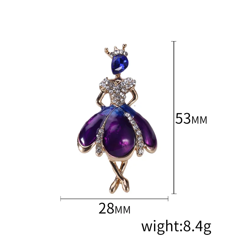 Женская Брошь в виде балетной юбки брошь балерины для гимнастики штифты