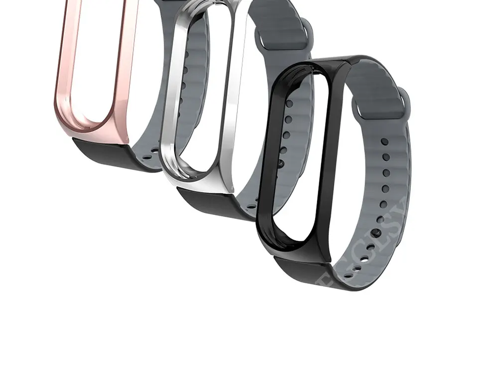 FGCLSY mi Band 4 3 спортивный ремешок для xiaomi mi band 4 3 силиконовый ремешок на запястье аксессуары браслет металлический слот для xiaomi mi band 4