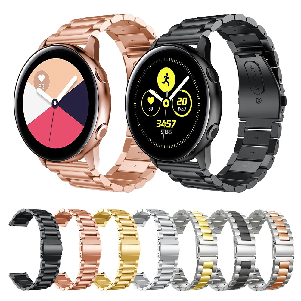 Ремешок из нержавеющей стали для Samsung Galaxy watch Active 2 металлический классический